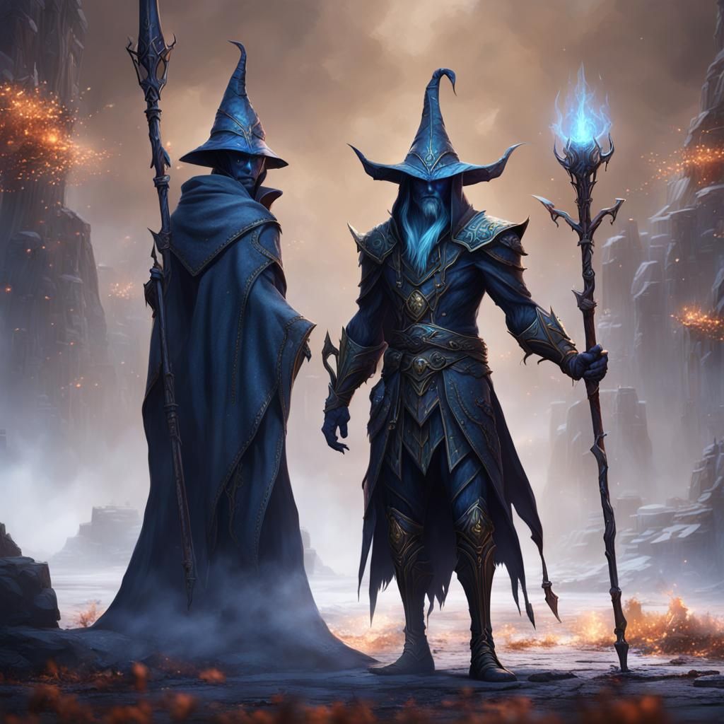 Sketchy Dark Elf Wizard Fantasy Concept Art