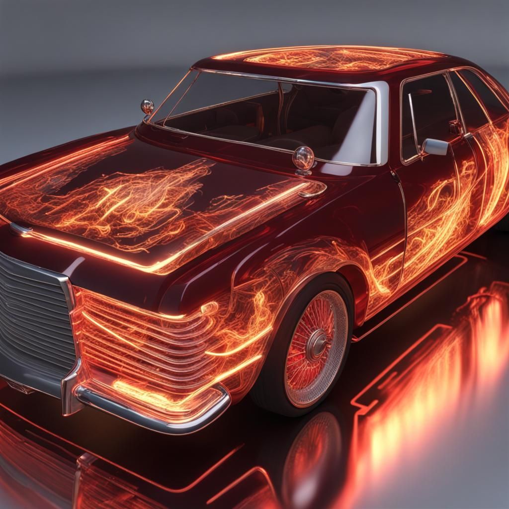car with a fire