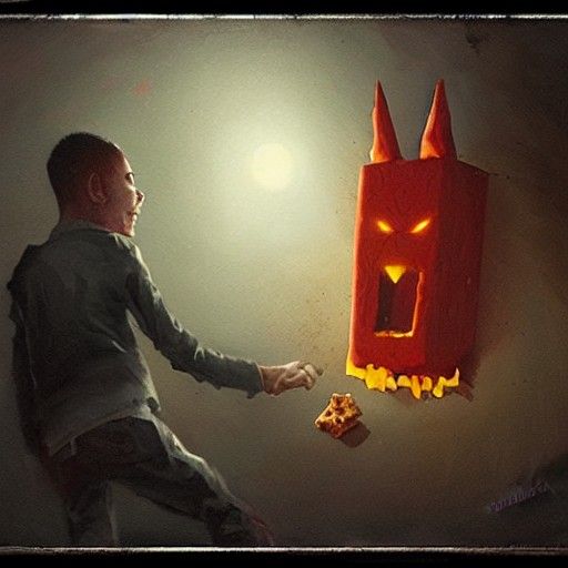 Sinister Cheez-It Cracker Digital Art