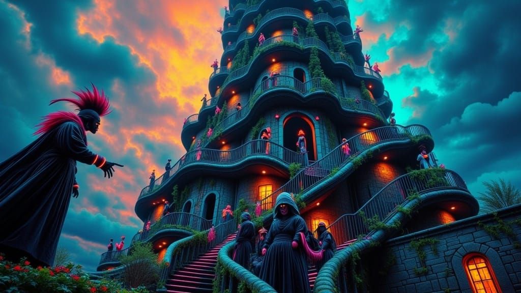 Ancient Railroad Terminal in Mystic Shadows