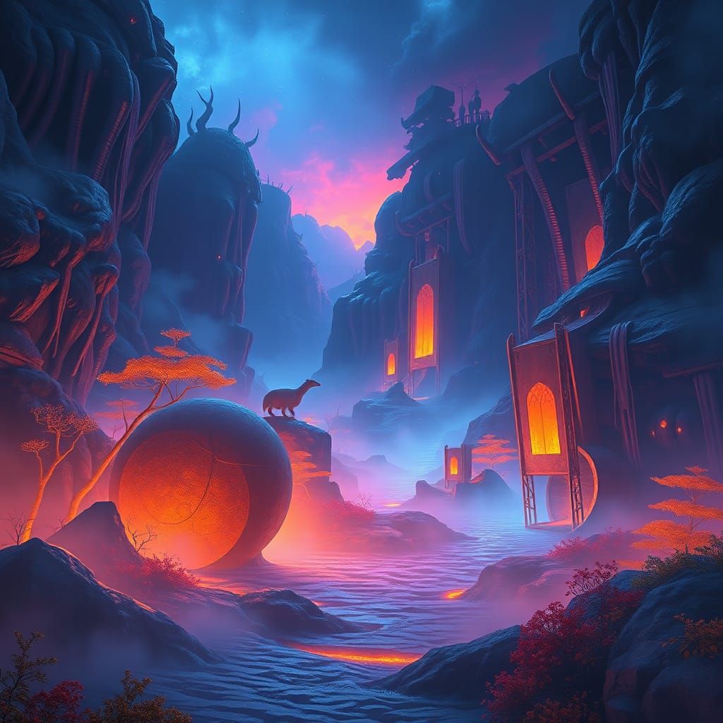 Mystical Dreamscape Concept Art in 8k Matte Painting