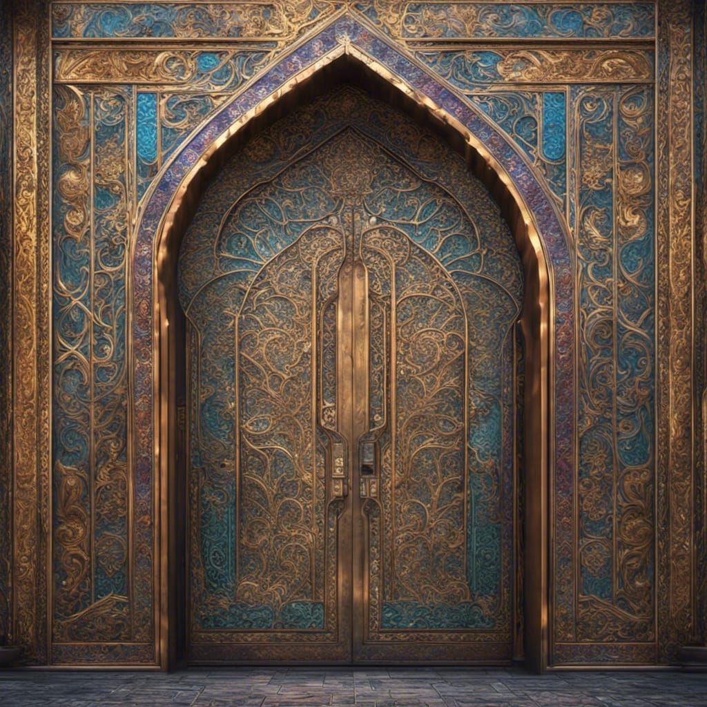 Diamond Filigree Iranian Door: A Maximalist Masterpiece