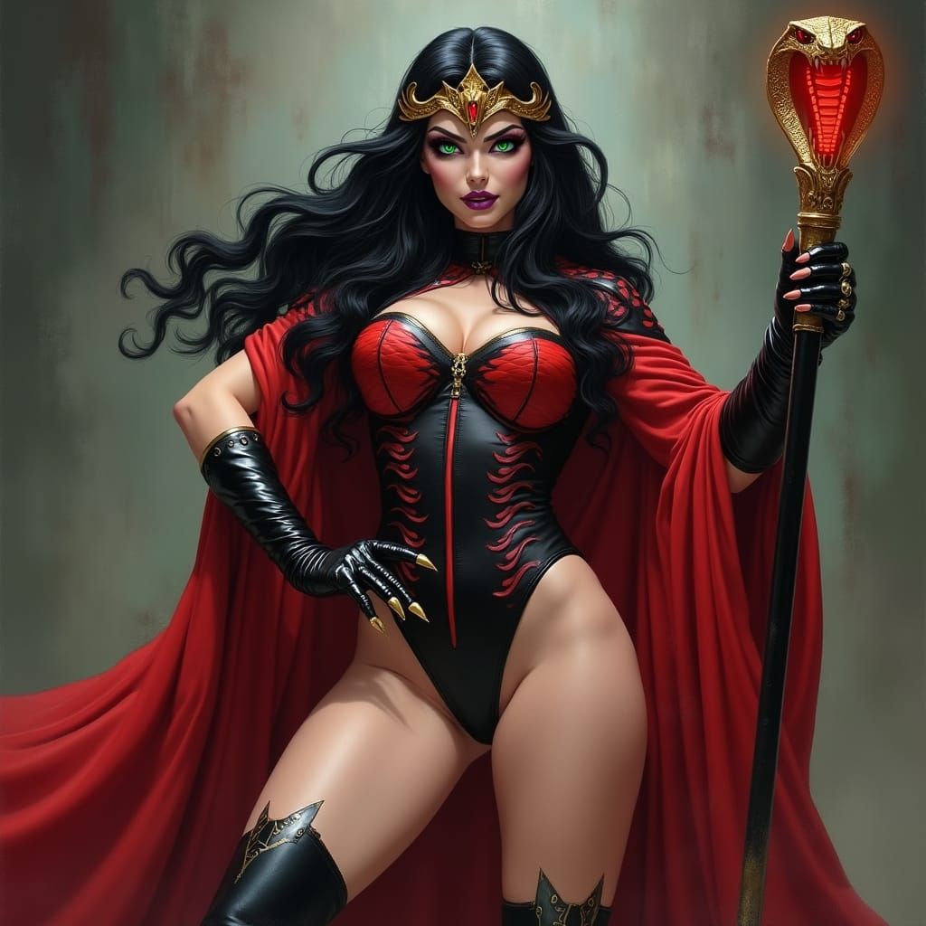 Early 80s Sentai Villainess Exudes Dark Confidence