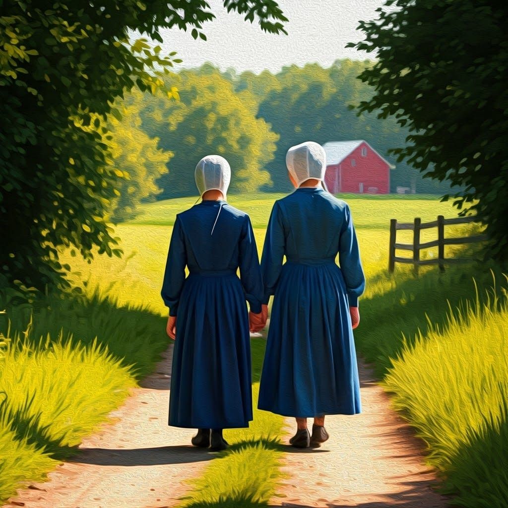 Amish sisters.