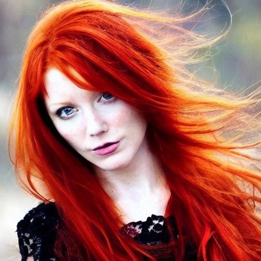 Beautiful Red-Haired Woman Portrait