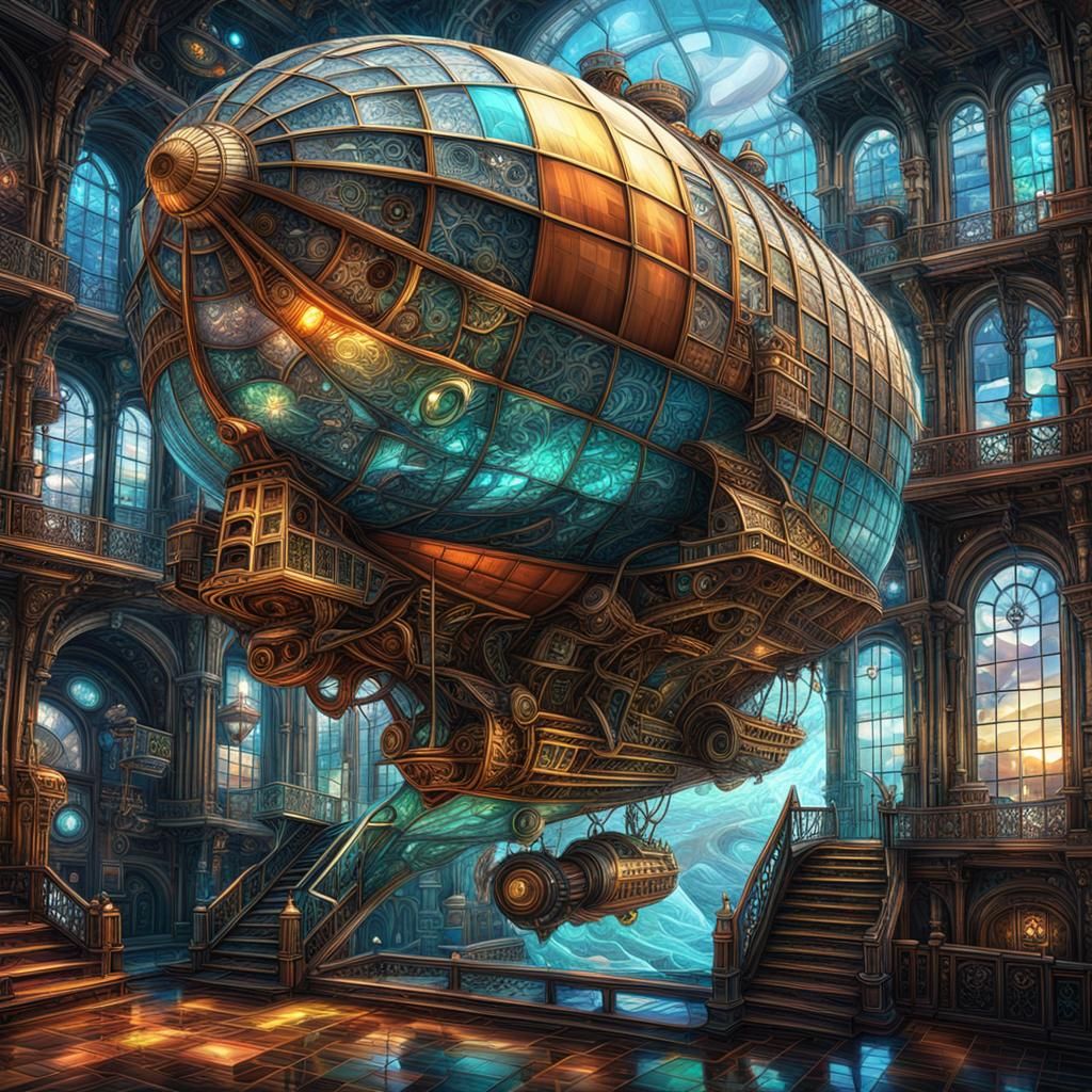 Steampunk Airship Breaks Through Dimensions