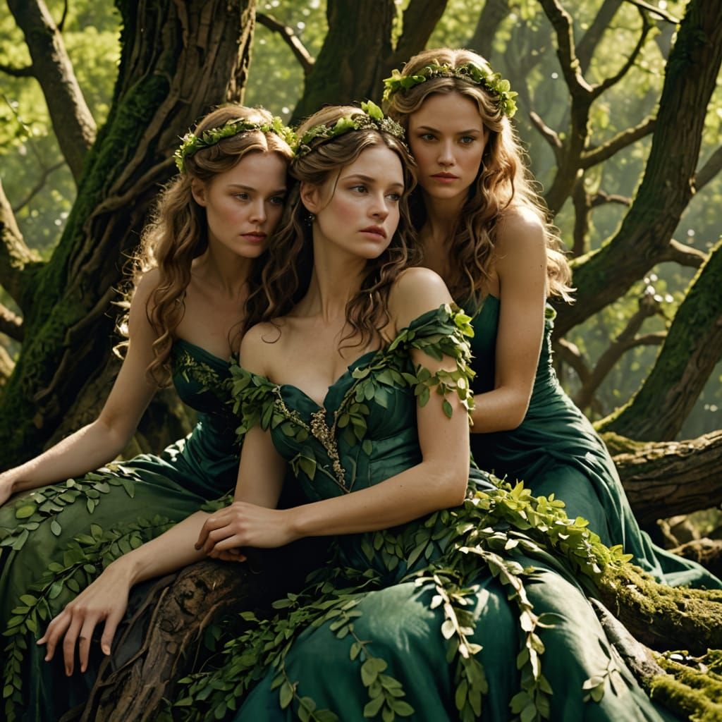 Mystical Forest Goddesses in Ethereal 35mm Film