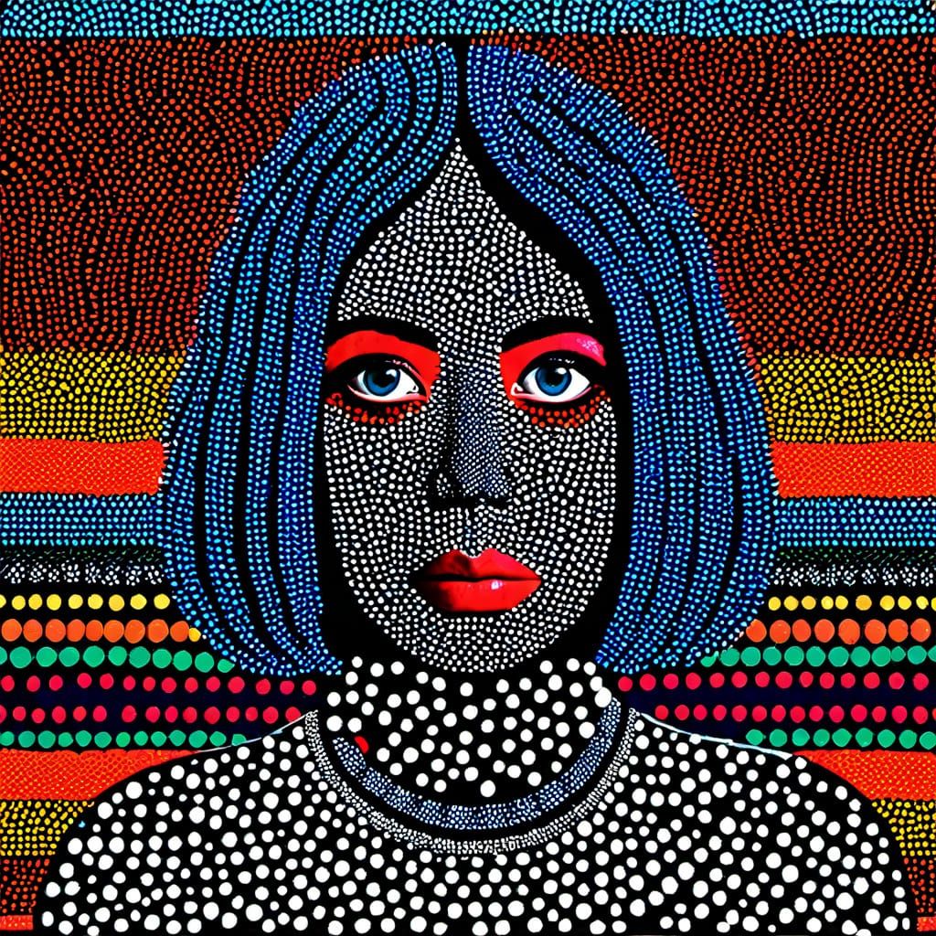 Polka Dot Portrait on African Plains