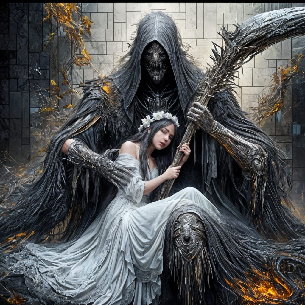 Mysterious Encounter in a Fantastical Forest