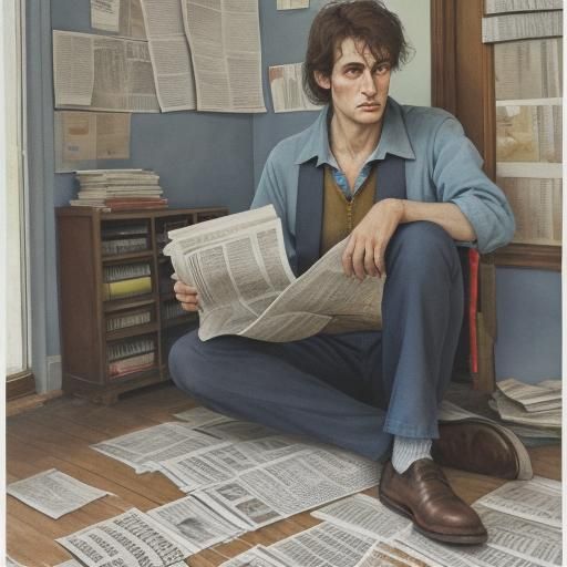 Water colour Newspapers, The lunatics are in my hall
The pap...