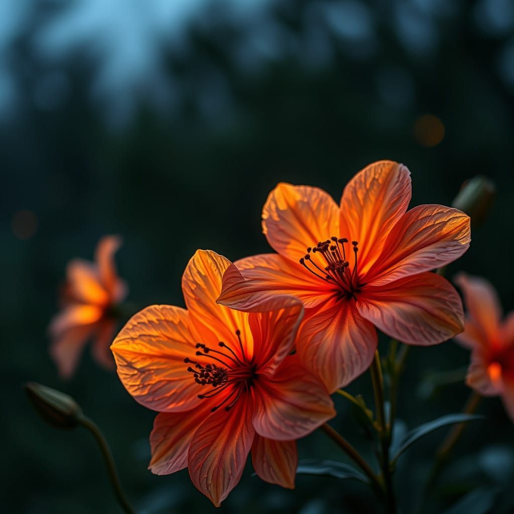 Hyperrealistic Blooms in Cinematic Light