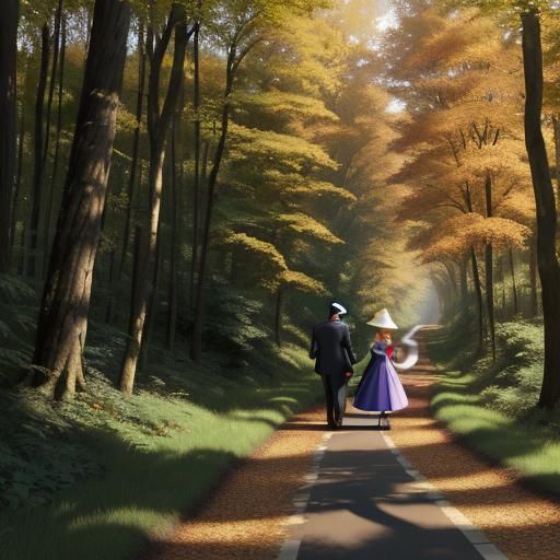 Einstein's Sister and Gnomes in Surreal Forest