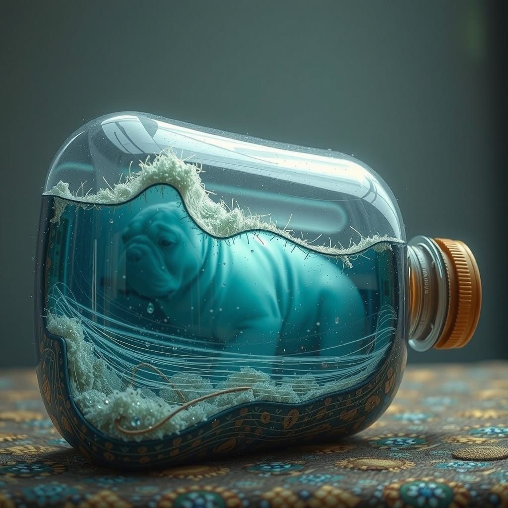 British Bulldog in Vintage-Inspired Luxury