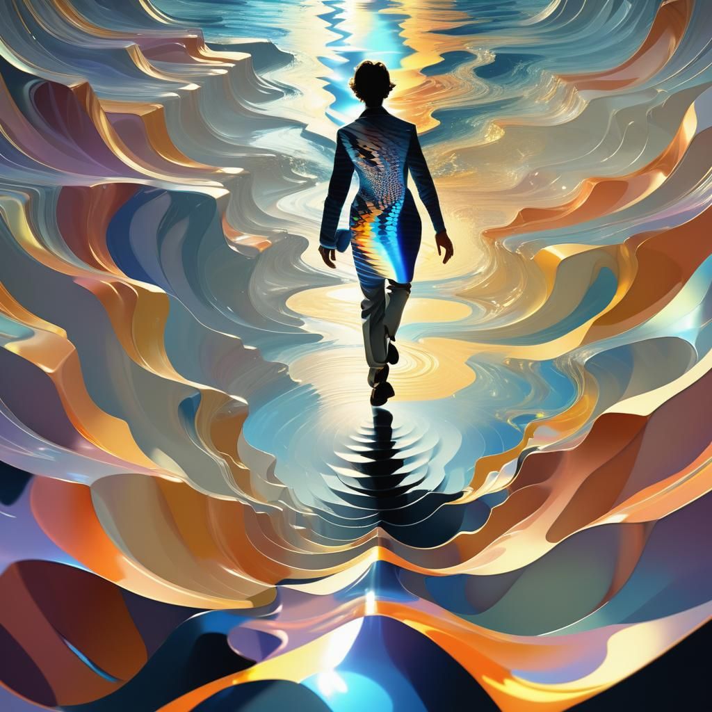 Stepping into Infinity: A Surreal Vector Fractal