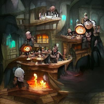 Dark Fantasy Tavern Concept Art