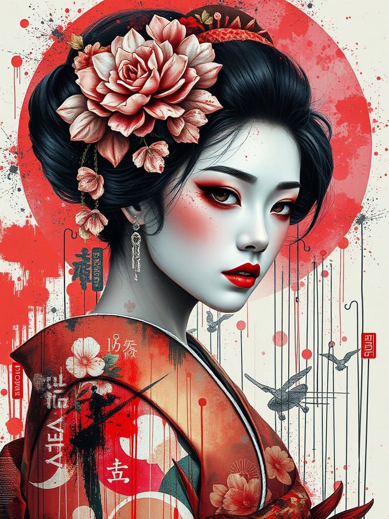 Portrait of a geisha