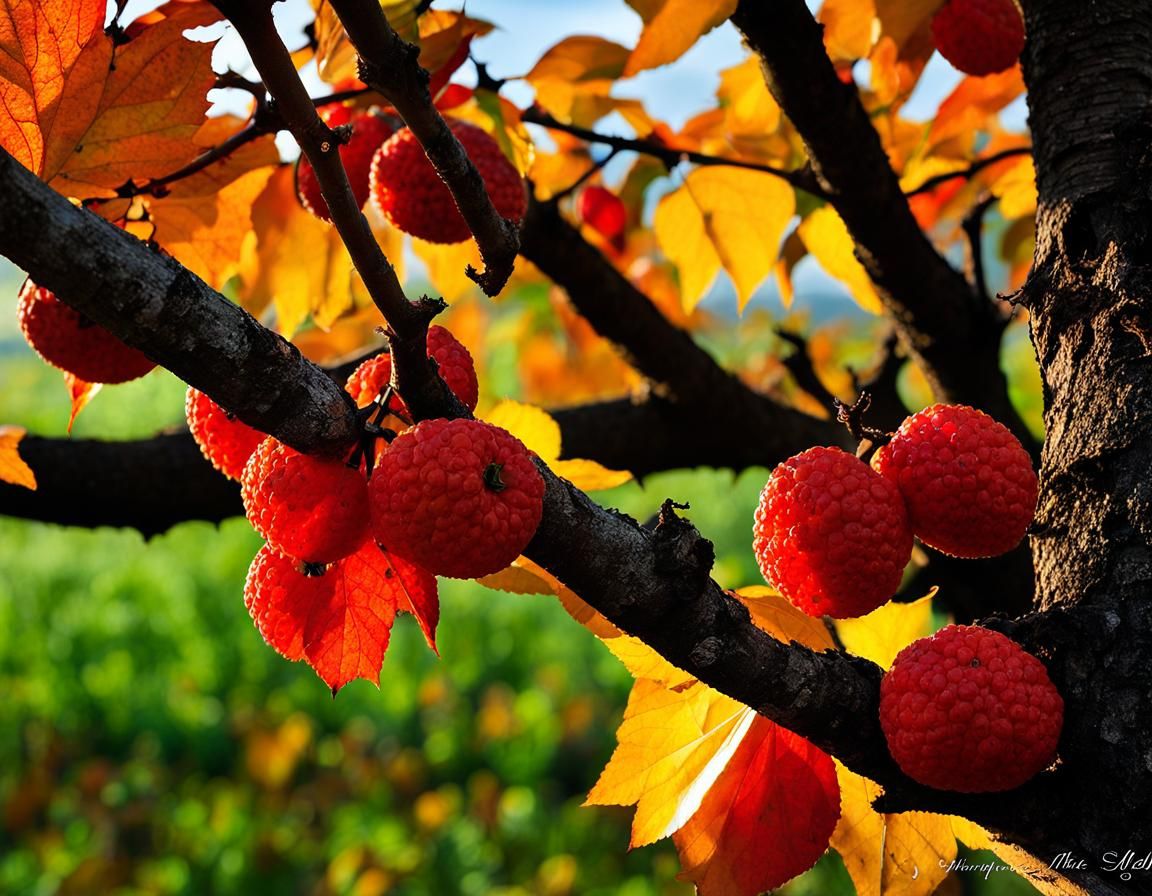 Mysterious Autumn Harvest Scene in Romantic Style