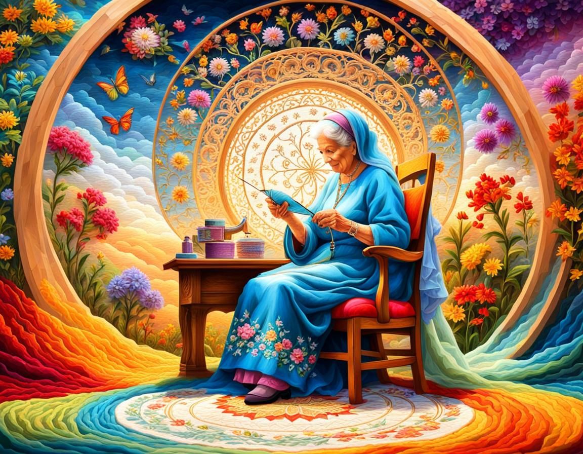 Enbroiding the world in beauty