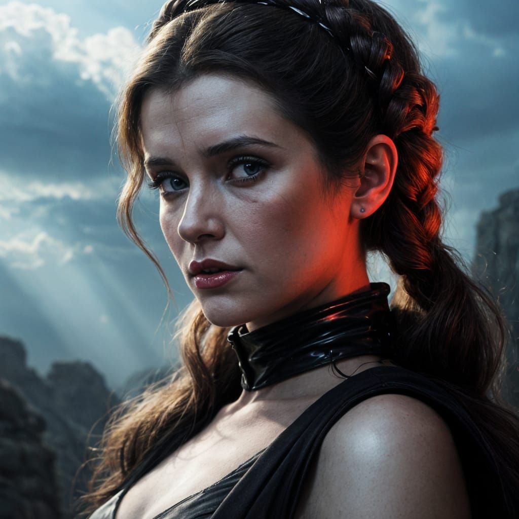 Evil Sith Princess Leia with Red Lightsaber