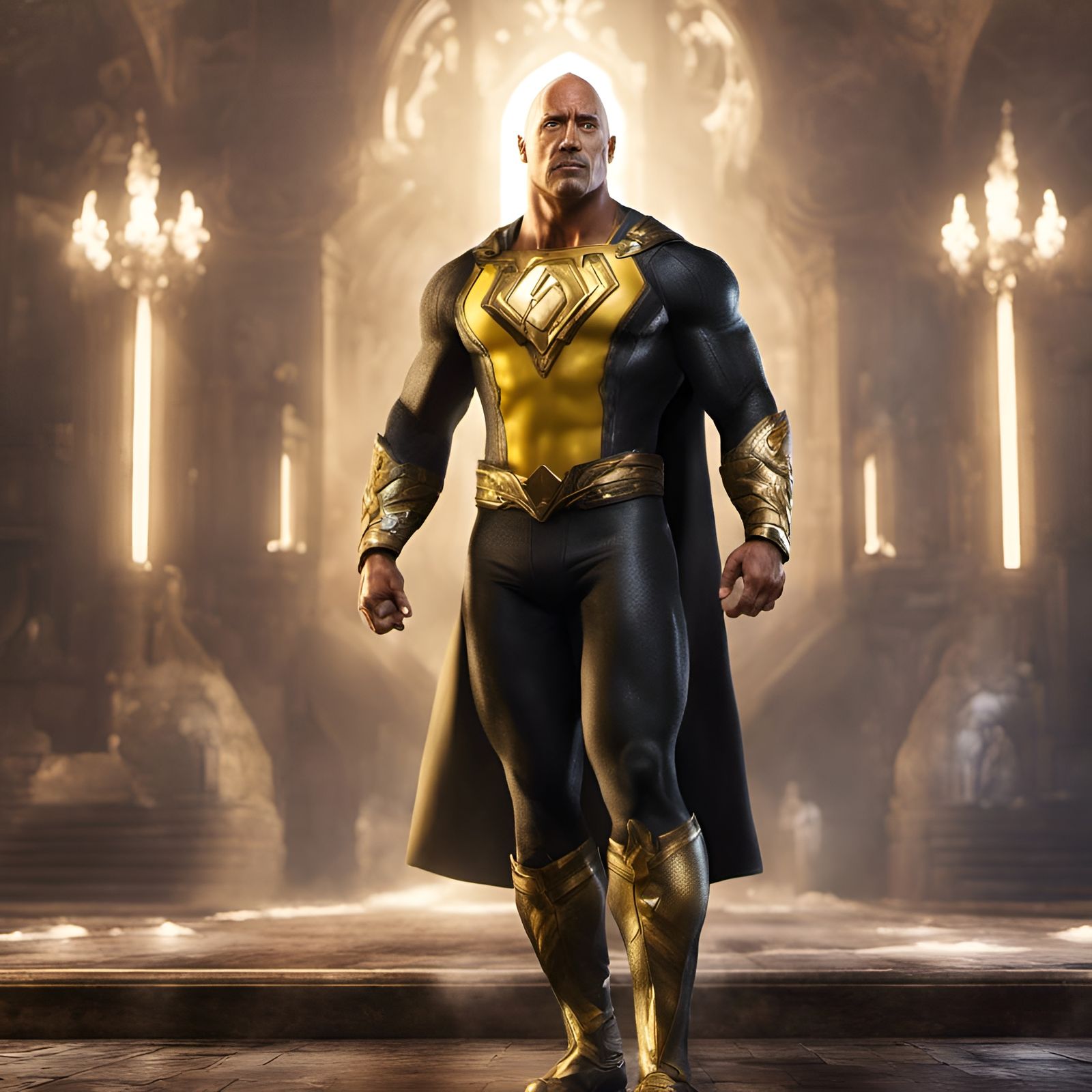 Dwayne Johnson as Black Adam: Photorealistic Concept Art