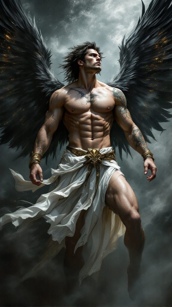 Angel of War in Ethereal Armor