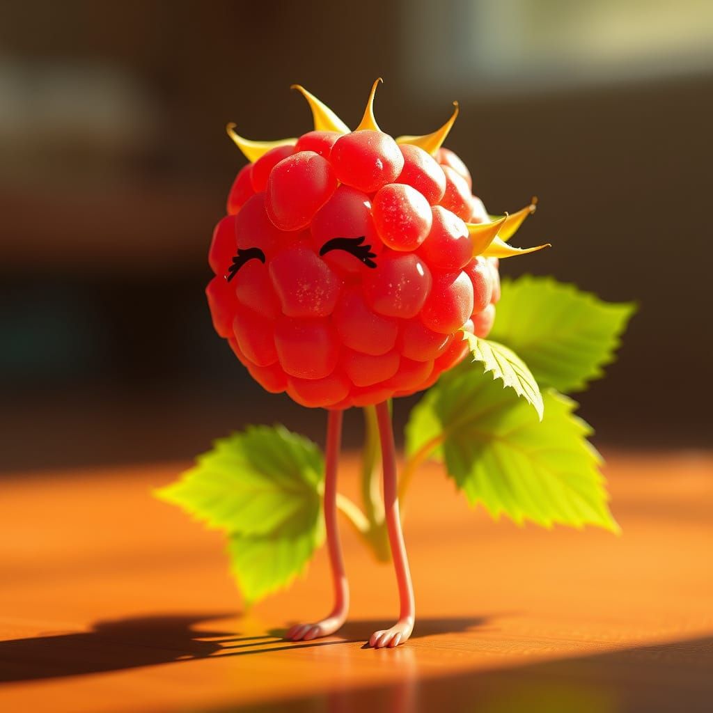Blushing Raspberry in Golden Light