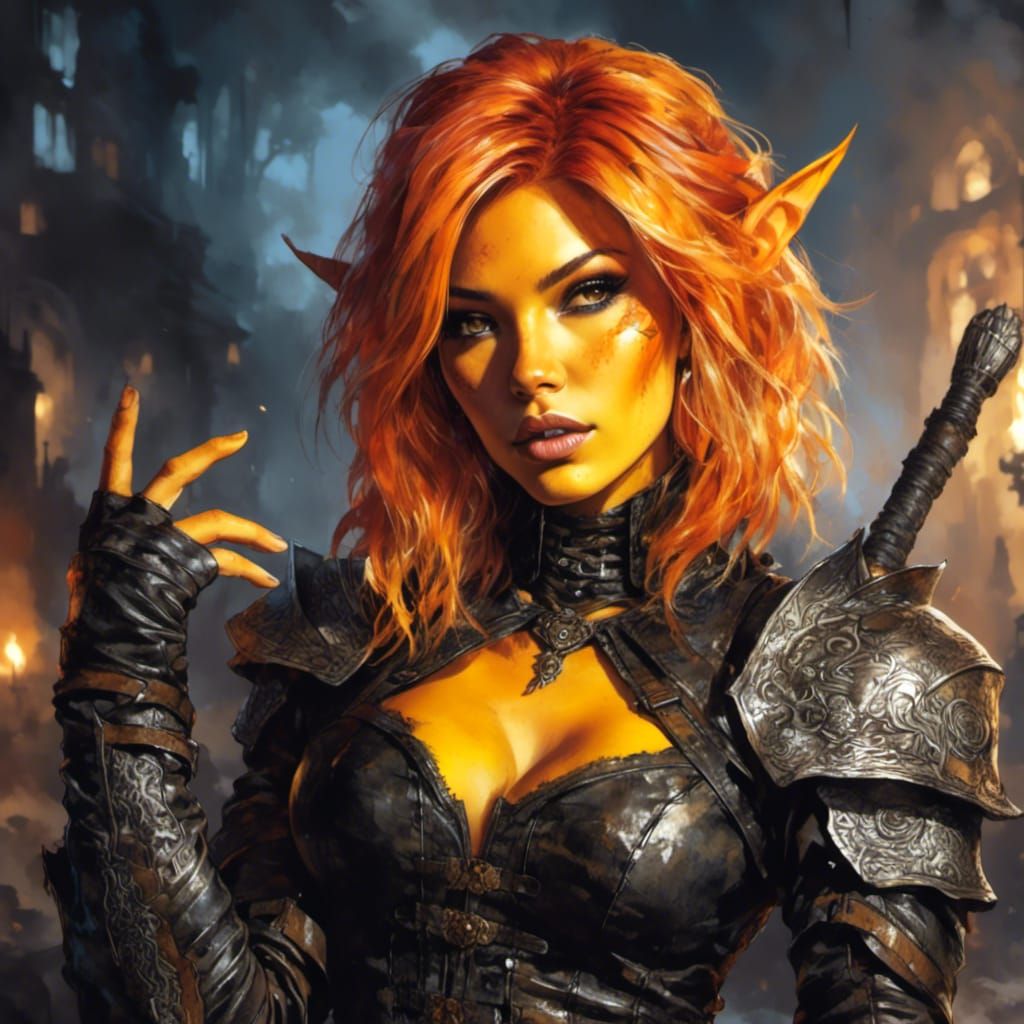 Hobgoblin Necromancer in Dark Fantasy Style