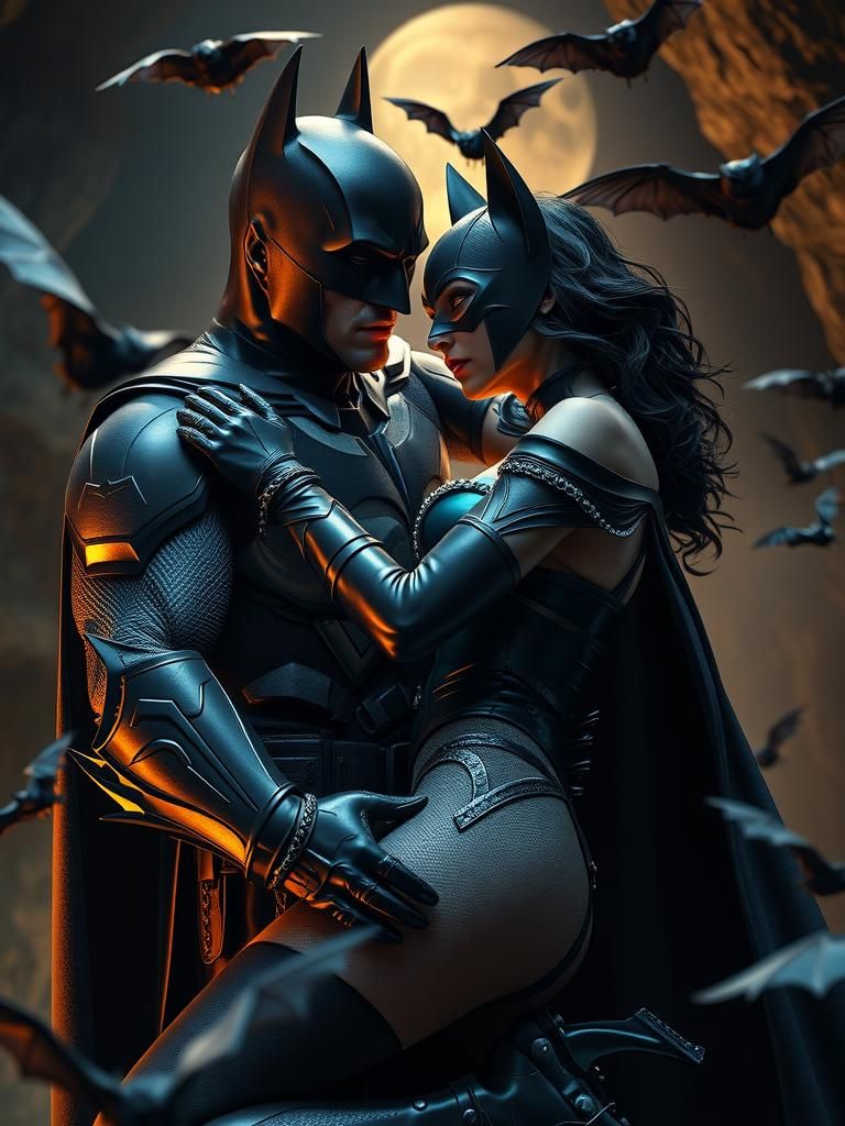 Batman and Catwoman: Tense Batcave Capture