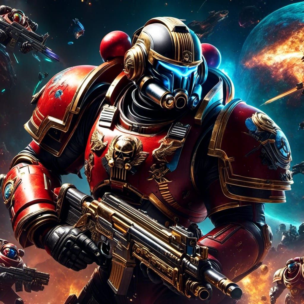 Space Marine Knight Templar Wallpaper in 4K