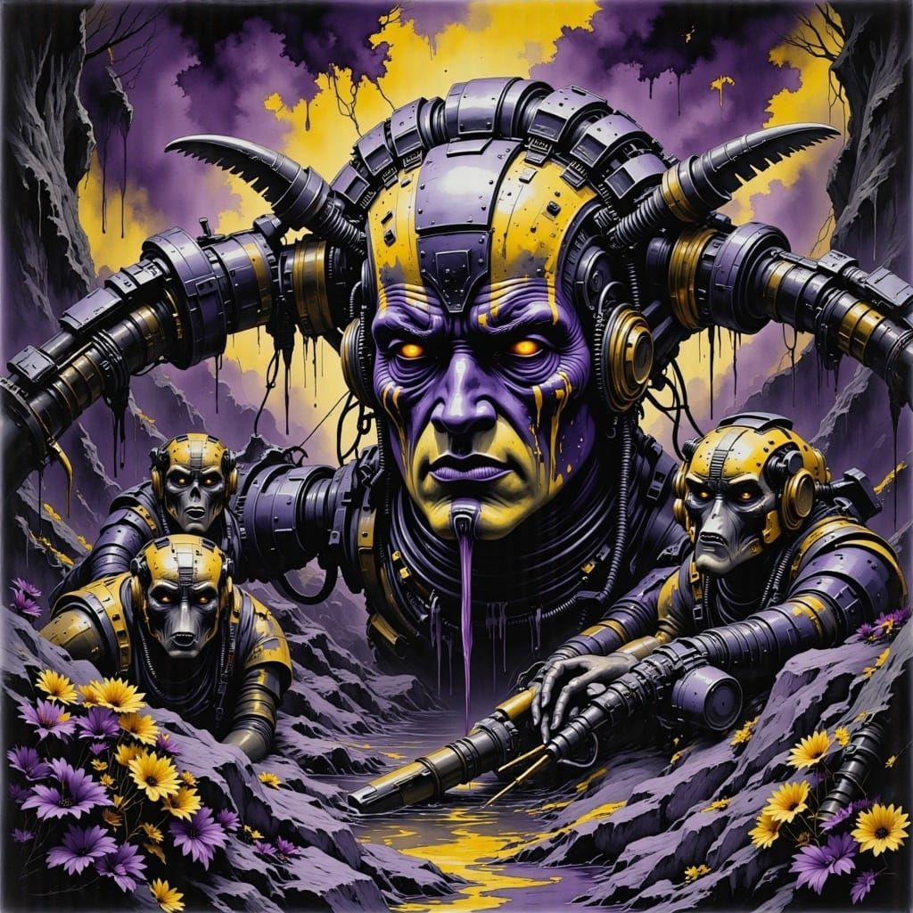 Surreal Dream Machine in Abstract Expressionist Style