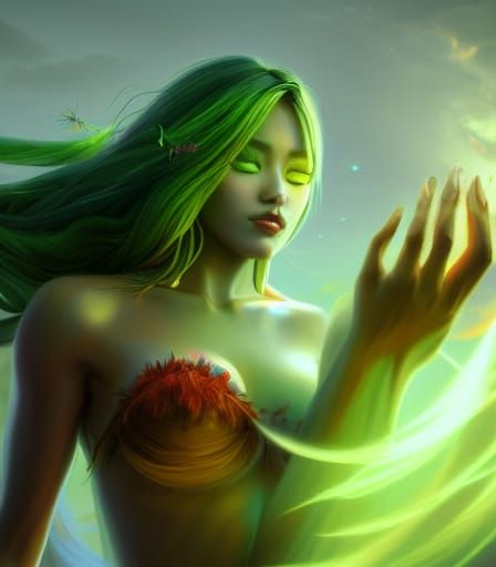 Detailed Earth Spirit Concept Art Portrait