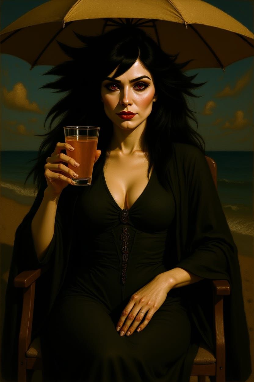 Goddess Nyarlathotep Portrait in Dark Fantasy Style