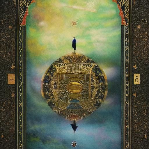 Hierophant Tarot Card in Welz-Stein Style