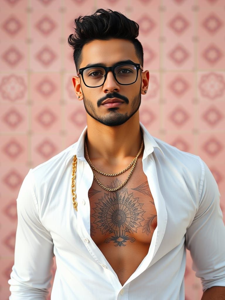 Portrait of a Middle Eastern Man in Luxurious Style