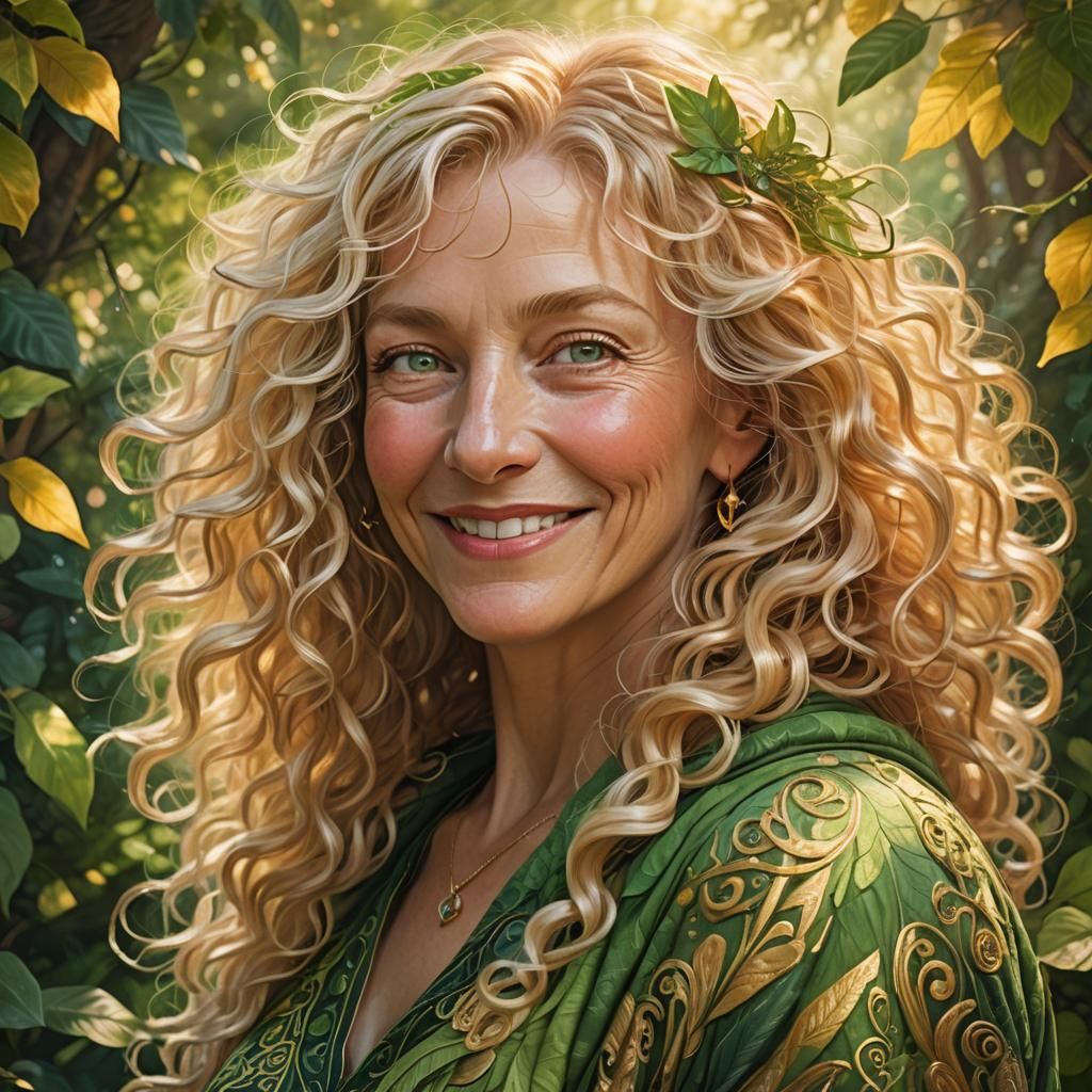 Luminous Digital Portrait of Claudete in Fantasy Style