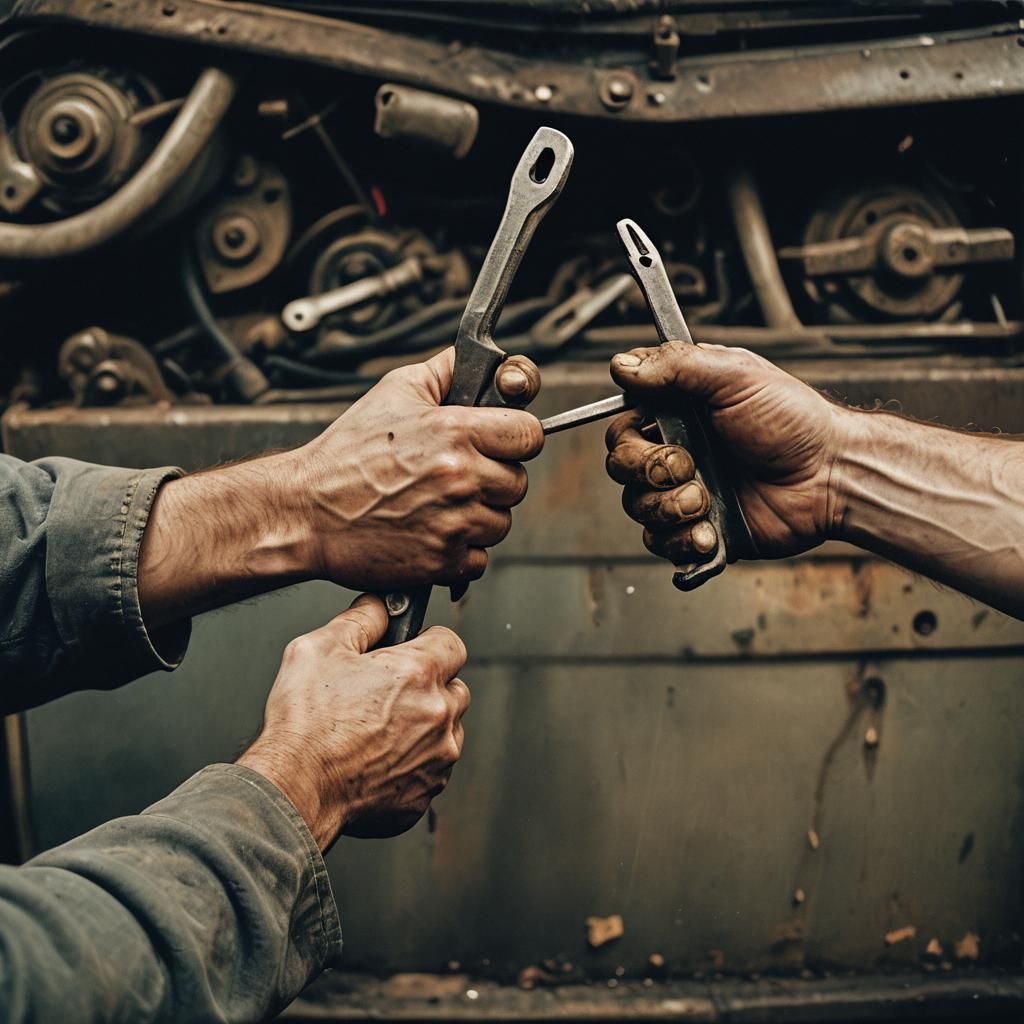Mechanics Give Thumbs Up in Film Still