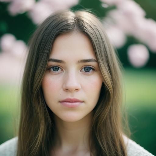 Dreamy Portrait of a Woman About to Speak
