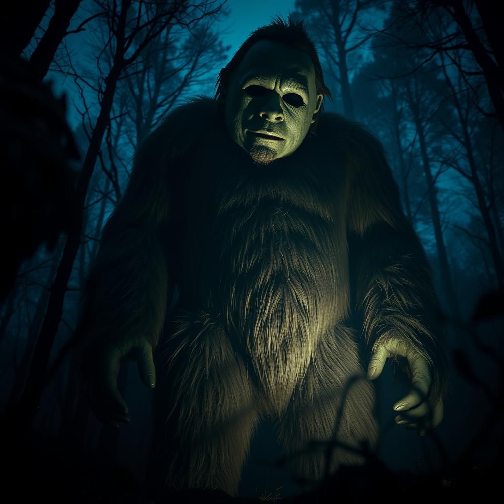 Michael Myers Yeti Hybrid in Dark Forest