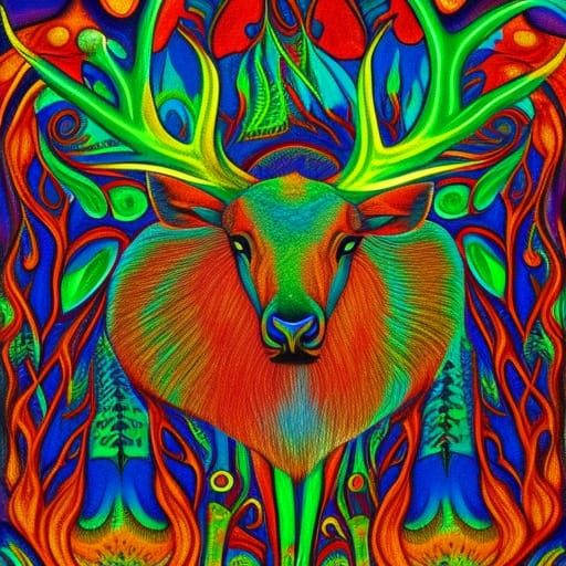 Opal Elk: King of a Psychedelic Forest