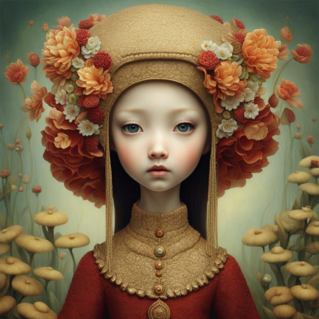 Surreal Portrait in Dark Fairy Tale Style