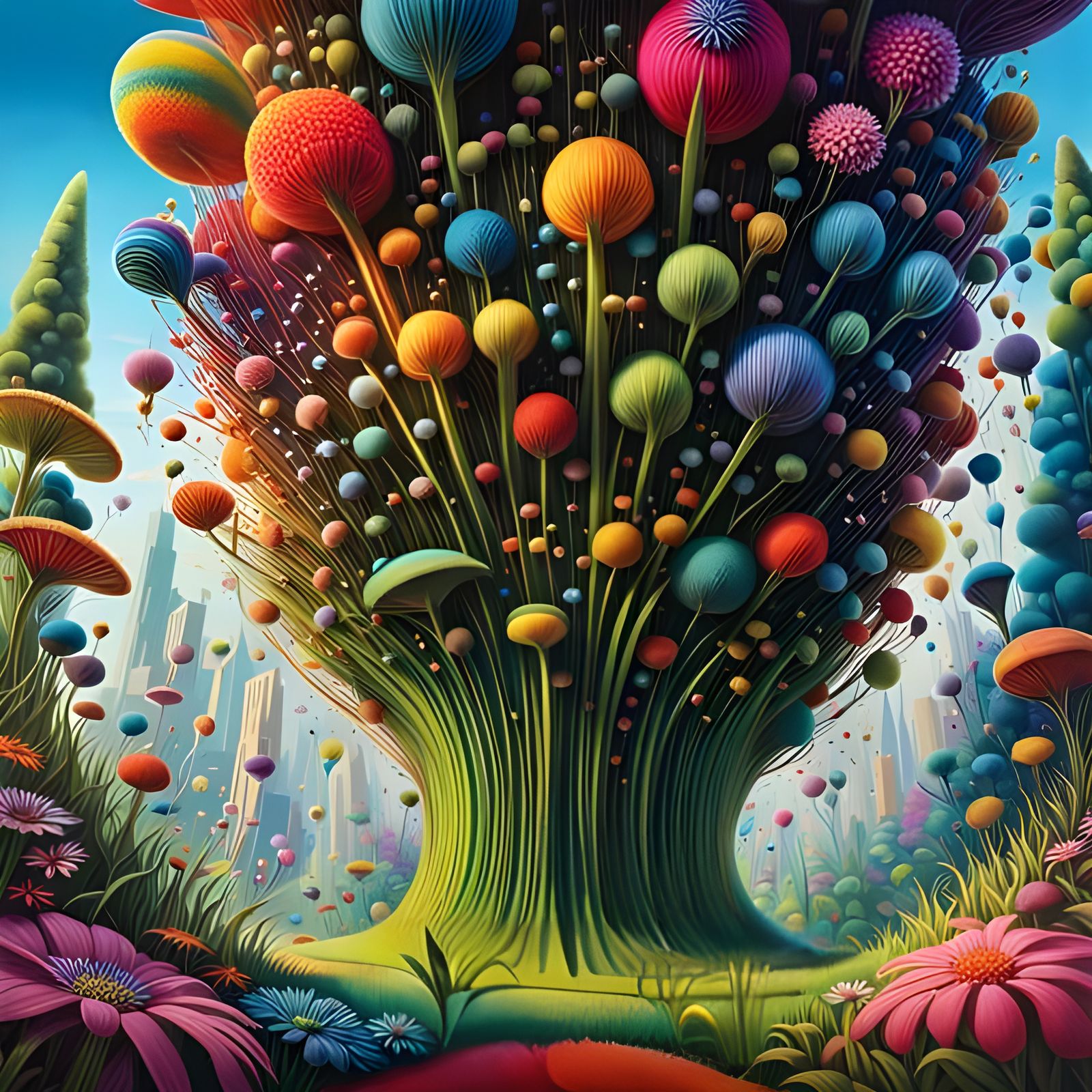 Psychedelic Bug's-Eye View of Miniature World