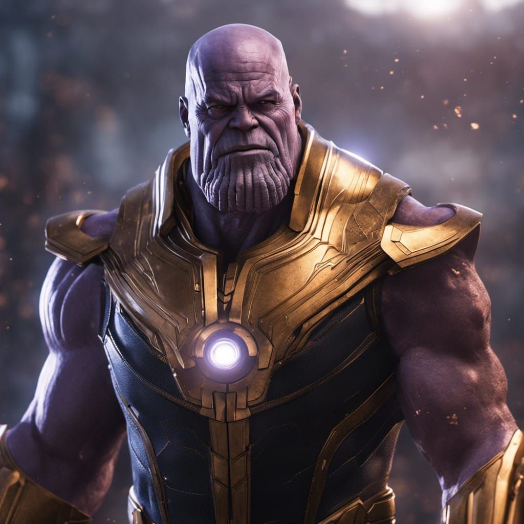 Realistic Thanos Portrait in 8k with Ray Tracing