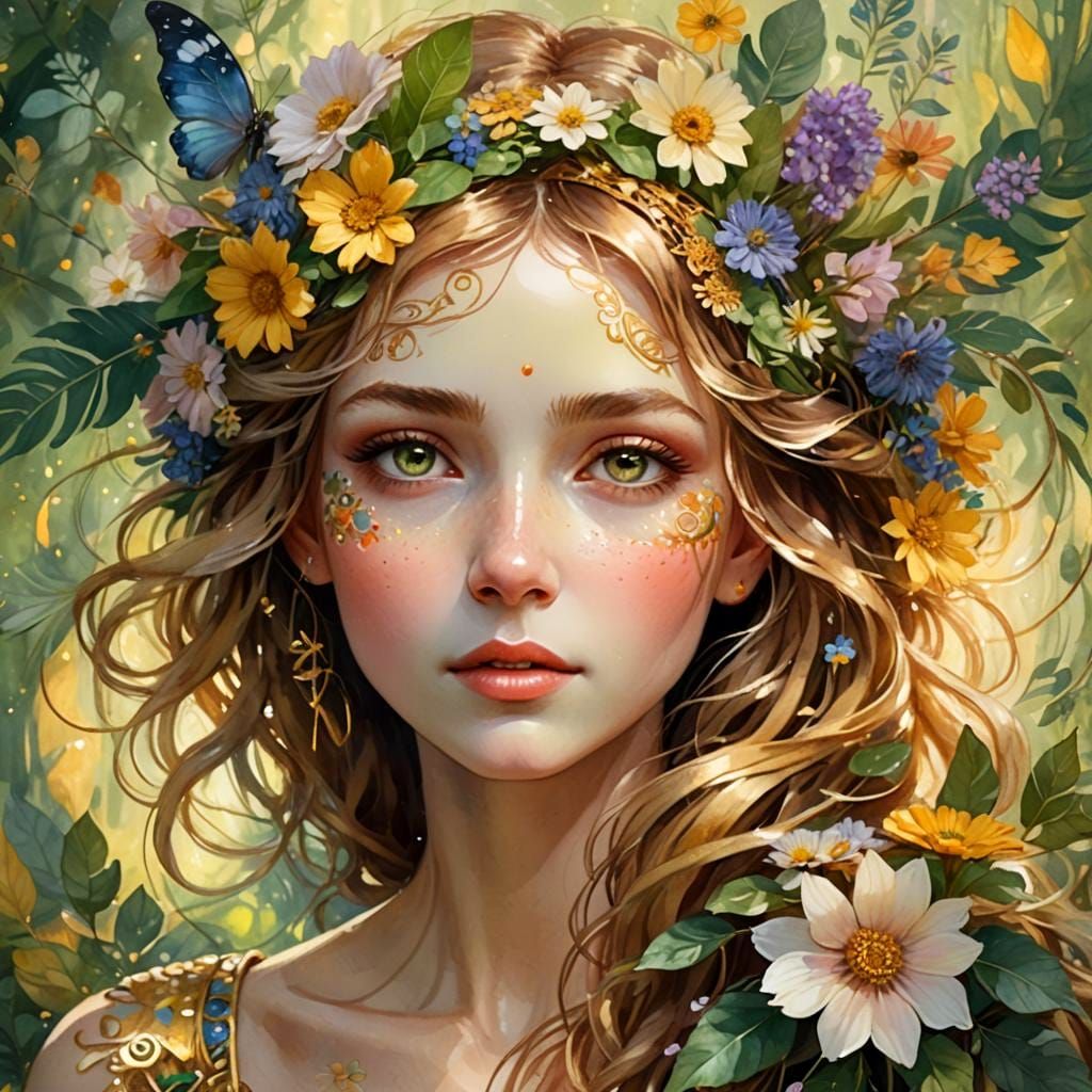 the girl with flowers in her head