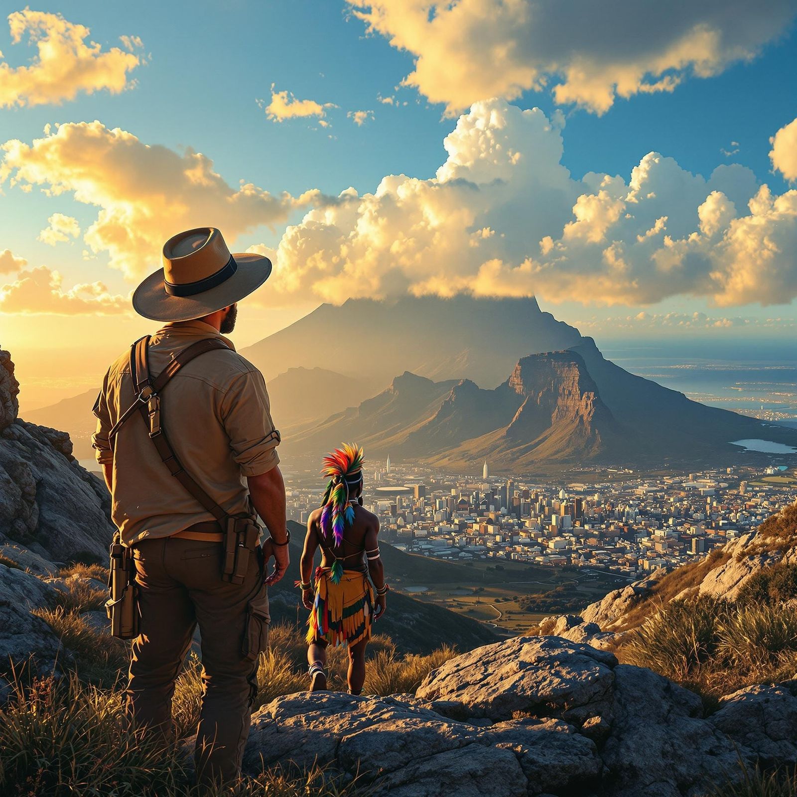 Italian Geologist and Zulu Warrior Gaze Out at Breathtaking ...