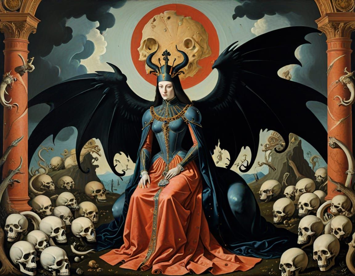 Queen of Air and Darkness Surrealist Painting