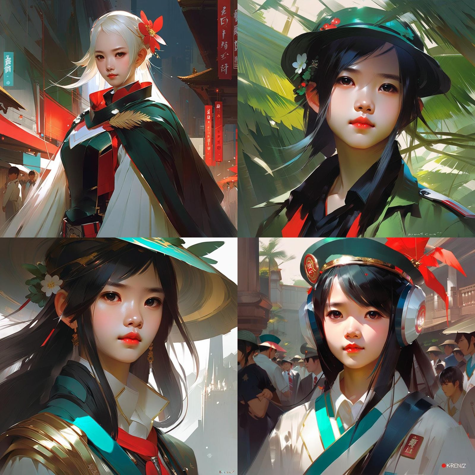 Dynamic Character Study in Digital Art Style