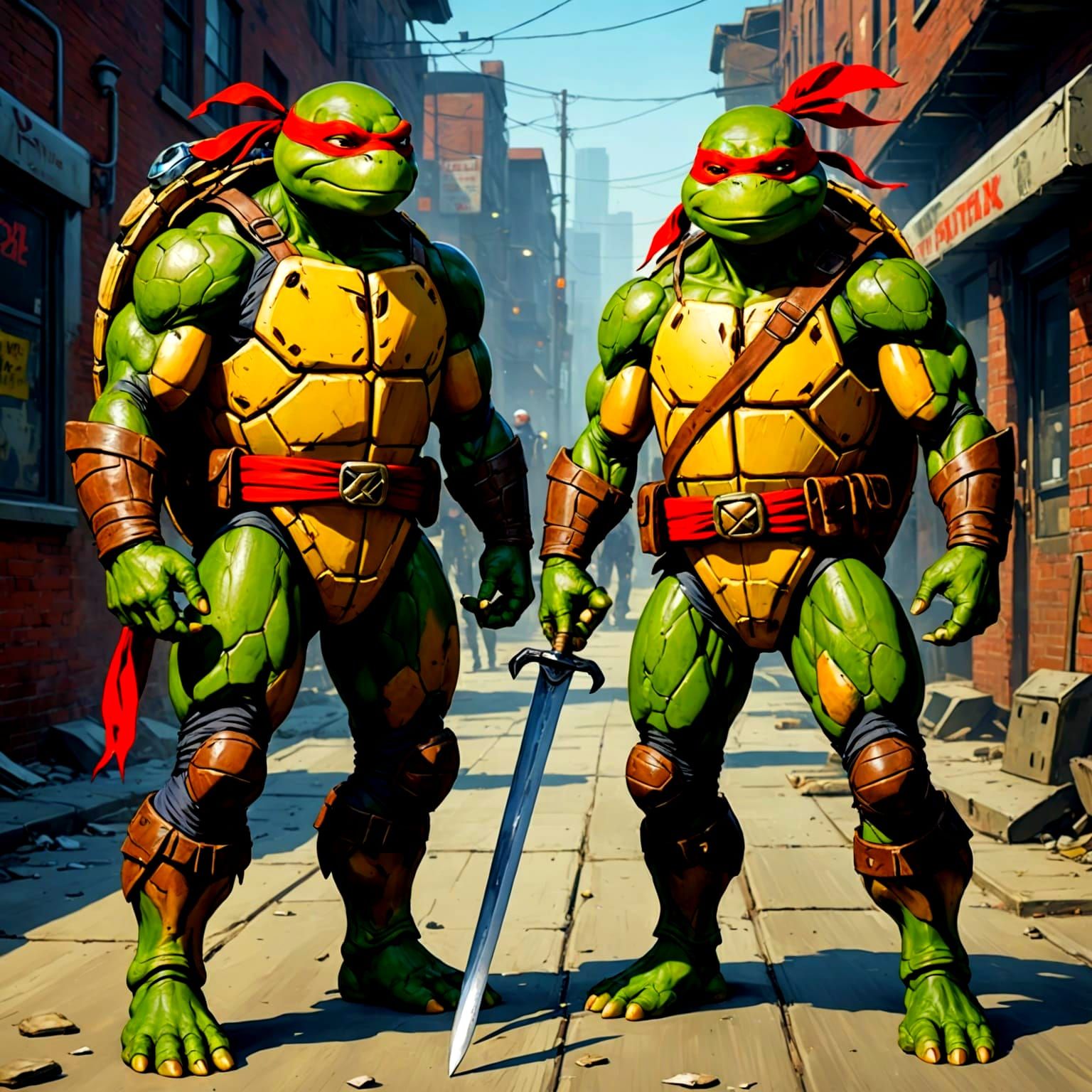 Cowabunga in Neon: April Meets a Ninja Turtle Hero