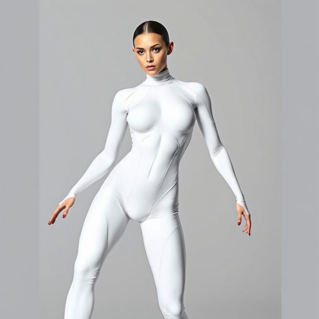 Future Athlete in High-Tech Suit