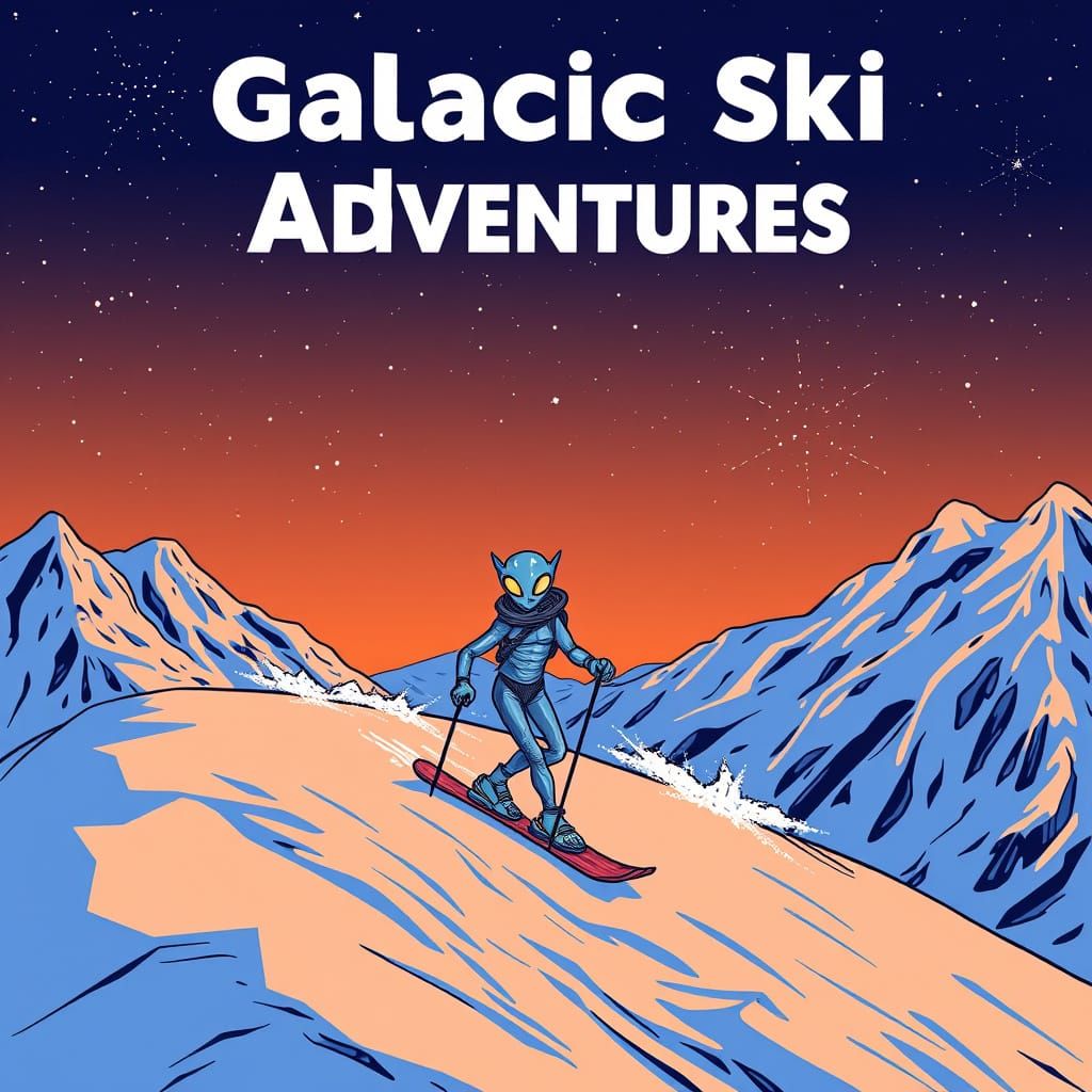 Goth Aliens Ski and Ride Under Starry Night Sky