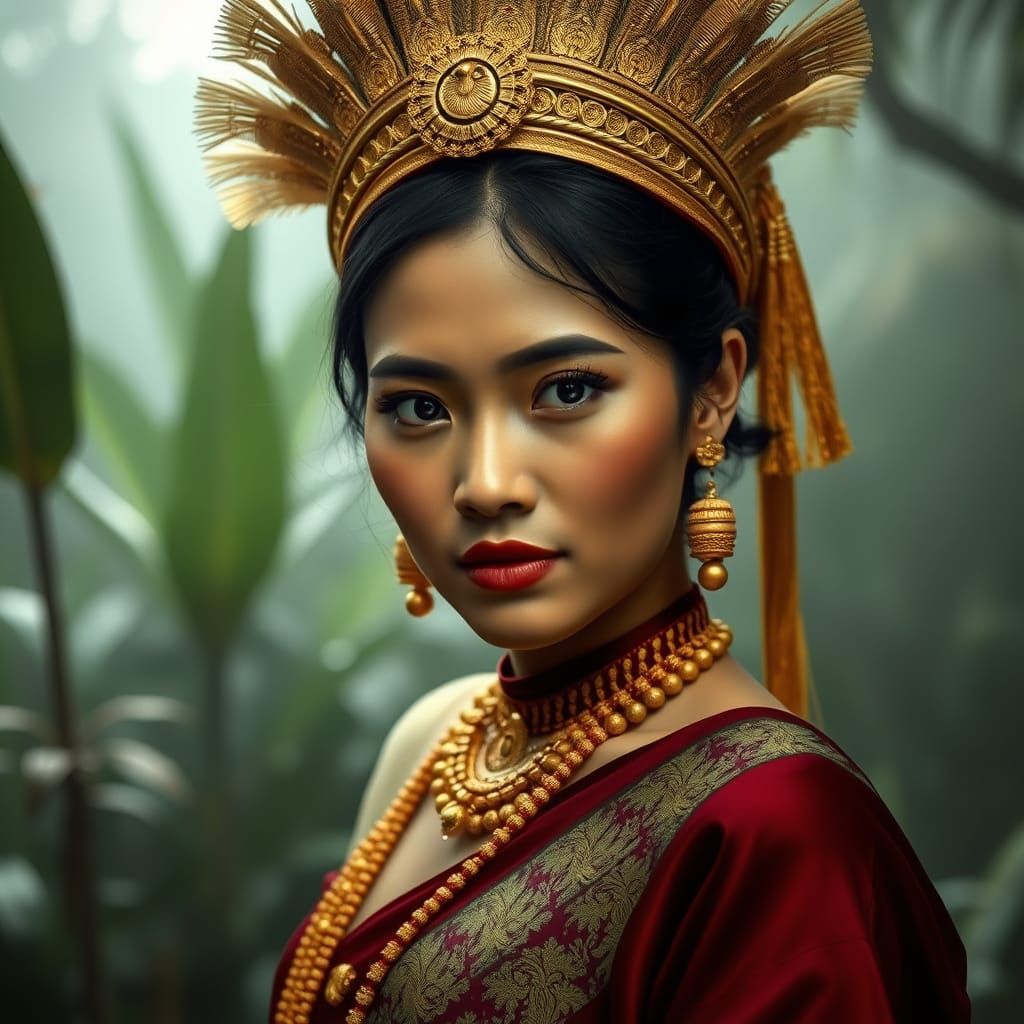 Southeast Asian Woman Portrait in Meta Zolo Realism